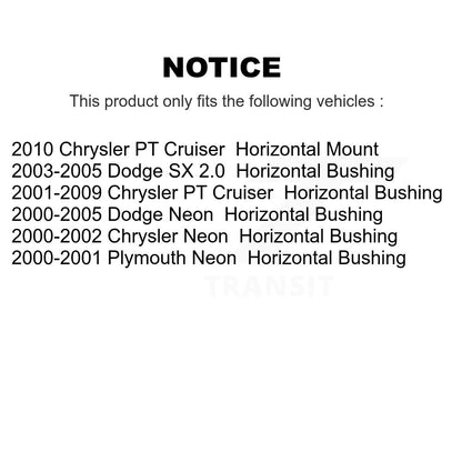 [Inférieur avant vers l'avant] Kit de Bague de bras de suspension pour Chrysler PT Cruiser Neon Dodge Plymouth SX 2.0 KTR-102277