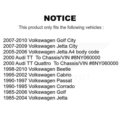 [Inférieur avant vers l'avant] Kit de Bague de bras de suspension pour Volkswagen Jetta Beetle Golf Cabrio Passat Audi Corrado TT Quattro City KTR-102278