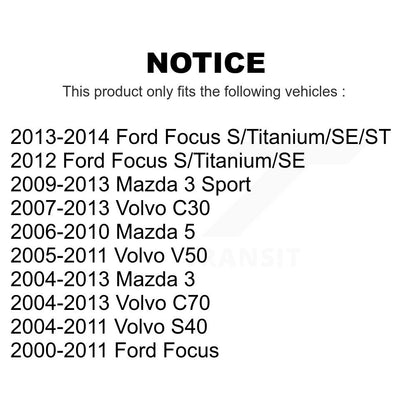 [Arrière] Kit de Bague de bras de suspension arrière pour Ford Focus Mazda 3 Volvo S40 5 C70 C30 V50 Sport KTR-102281