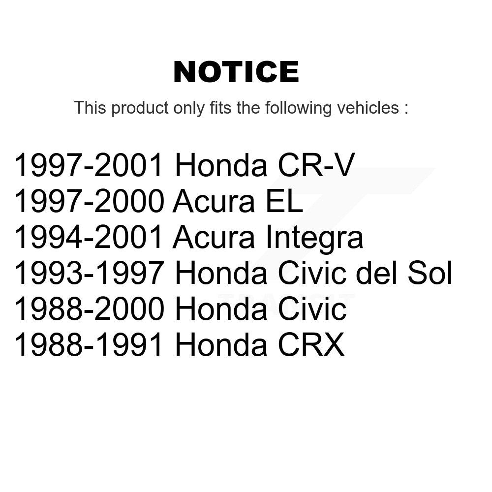[Arrière] Kit de Bague de bras de suspension arrière pour Honda Civic CR-V Acura Integra del Sol CRX EL KTR-102284