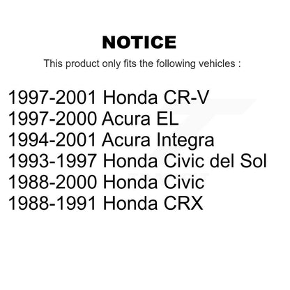 [Arrière] Kit de Bague de bras de suspension arrière pour Honda Civic CR-V Acura Integra del Sol CRX EL KTR-102284