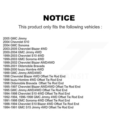 [Avant] Kit de Rotule de suspension pour Chevrolet S10 Blazer GMC Sonoma Jimmy Oldsmobile Bravada S15 Isuzu Hombre KTR-102348