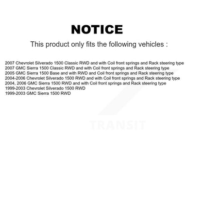 [Avant] Kit de Rotule de suspension pour Chevrolet Silverado 1500 GMC Sierra Classic KTR-102359
