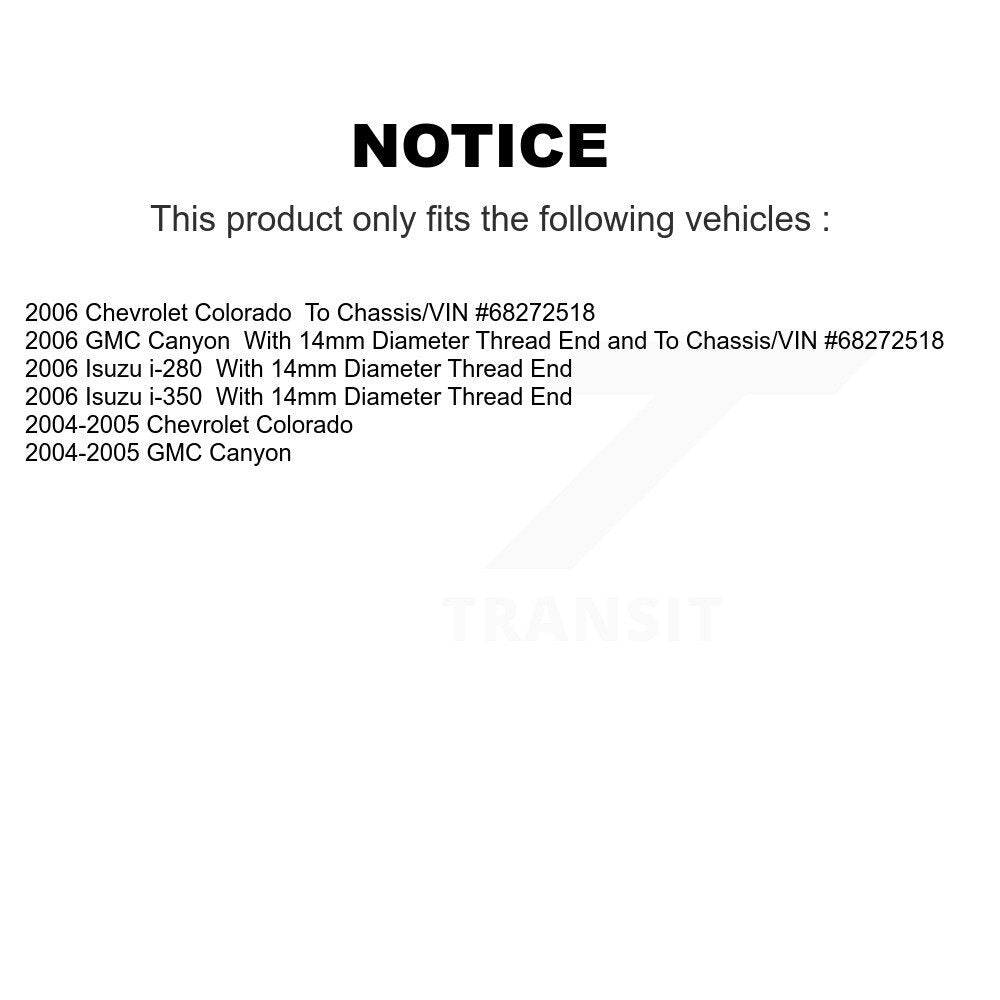 [Avant] Kit de Rotule de suspension pour Chevrolet Colorado GMC Canyon Isuzu i-280 i-350 KTR-102408