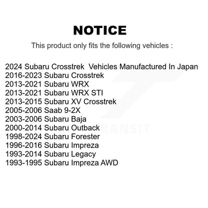 [Avant] Kit de Rotule de suspension pour Subaru Forester Outback Impreza Crosstrek Legacy XV WRX STI Baja Saab 9-2X KTR-102428
