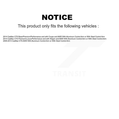 [Avant] Kit de Rotule de suspension pour Cadillac CTS avec Steel Control Arm KTR-102448