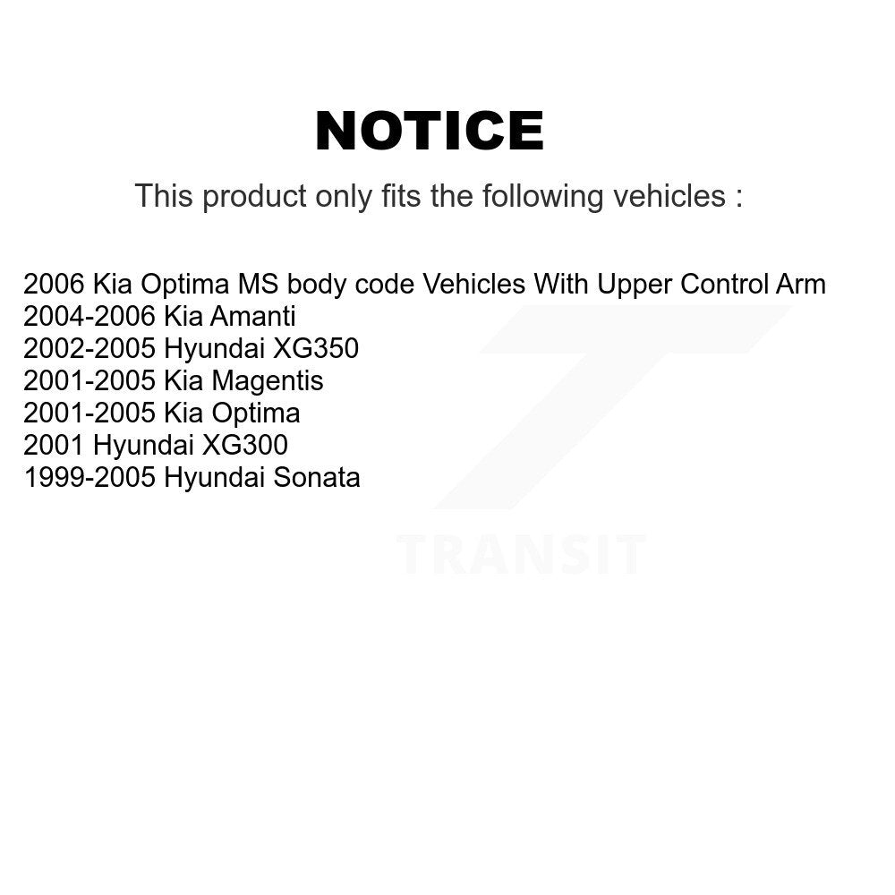[Avant] Kit de Rotule de suspension pour Hyundai Sonata Kia Optima XG350 Amanti XG300 Magentis KTR-102513