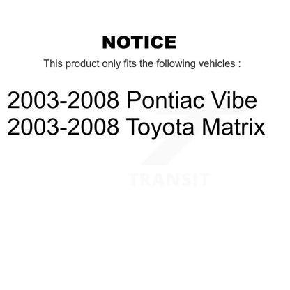 [Avant] Kit de Bras de suspension pour 2003-2008 Toyota Matrix Pontiac Vibe KTR-102558