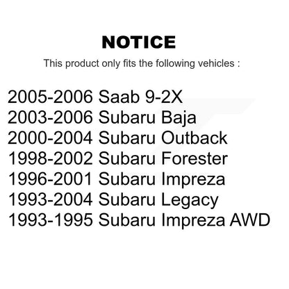 [Avant] Kit de Bras de suspension pour Subaru Outback Legacy Forester Impreza Baja Saab 9-2X KTR-102563