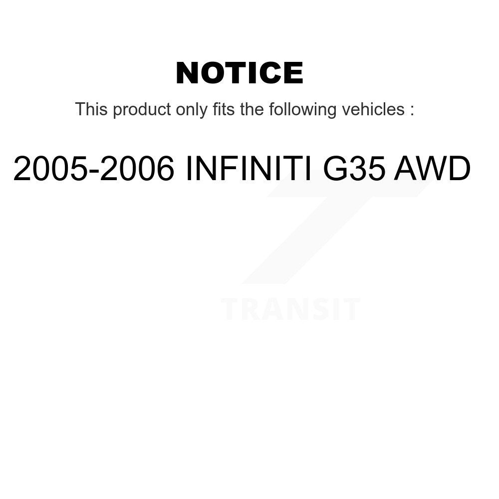 [Avant] Kit de Bras de suspension pour 2005-2006 INFINITI G35 AWD KTR-102575