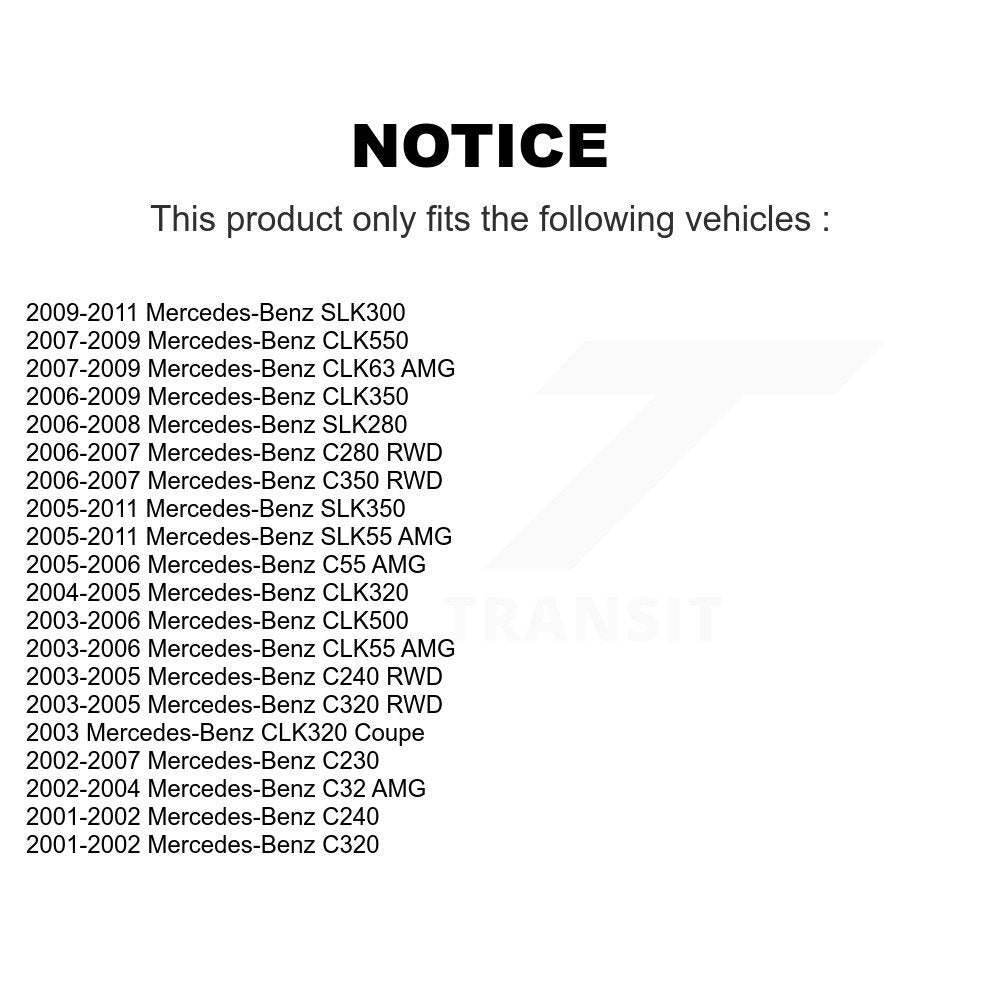 [Avant] Kit d'ensemble de bras de suspension et joint à rotule pour Mercedes-Benz C230 C240 C320 CLK350 C280 CLK320 CLK500 SLK350 SLK280 SLK300 C350 SLK55 AMG CLK550 CLK55 C32 C55 CLK63 KTR-102609