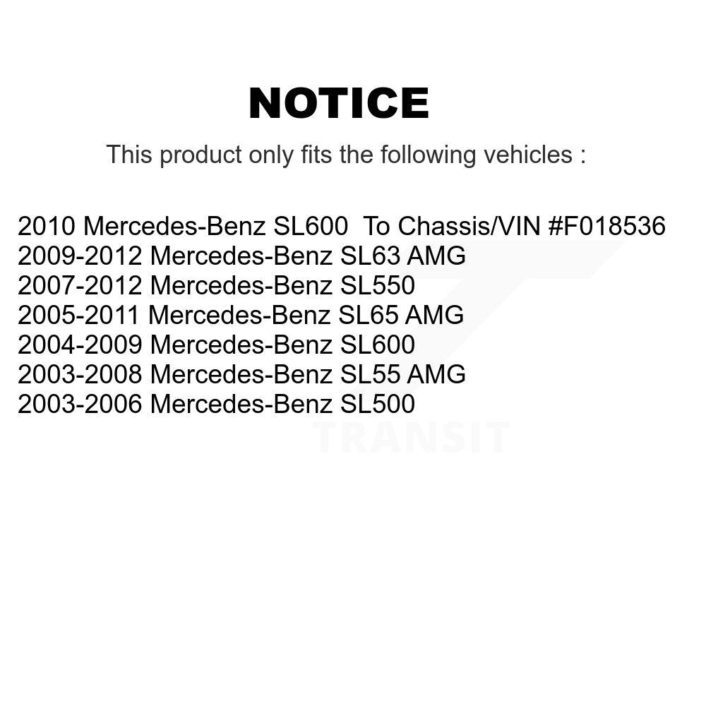 [Avant] Kit d'ensemble de bras de suspension et joint à rotule pour Mercedes-Benz SL500 SL550 SL55 AMG SL600 SL63 SL65 KTR-102618