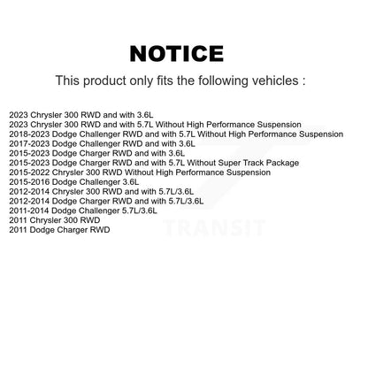 [Avant] Kit d'ensemble de bras de suspension et joint à rotule pour Dodge Charger Chrysler 300 Challenger KTR-102620
