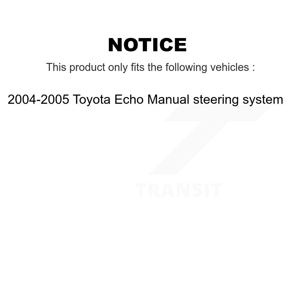 [Avant] Kit d'ensemble de bras de suspension et joint à rotule pour 2004-2005 Toyota Echo Manual steering system KTR-102712