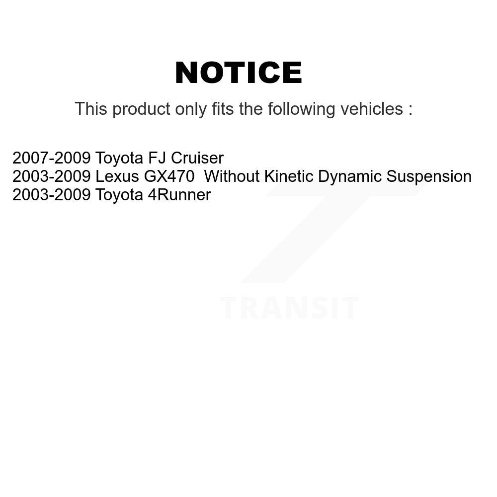 [Avant] Kit d'ensemble de bras de suspension et joint à rotule pour Toyota 4Runner FJ Cruiser Lexus GX470 KTR-102819