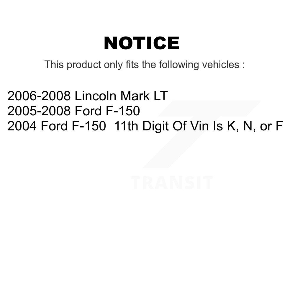 [Avant] Kit d'ensemble de bras de suspension et joint à rotule pour Ford F-150 Heritage Lincoln Mark LT KTR-102829