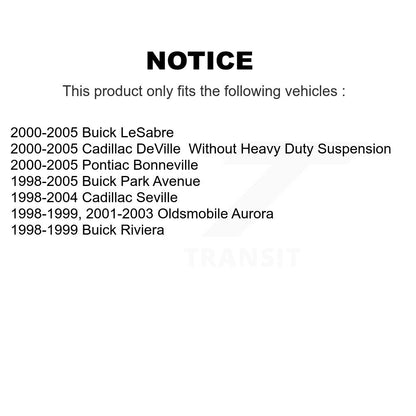 [Avant] Kit d'ensemble de bras de suspension et joint à rotule pour Buick LeSabre Cadillac DeVille Park Avenue Pontiac Bonneville Seville Oldsmobile Aurora Riviera KTR-102848