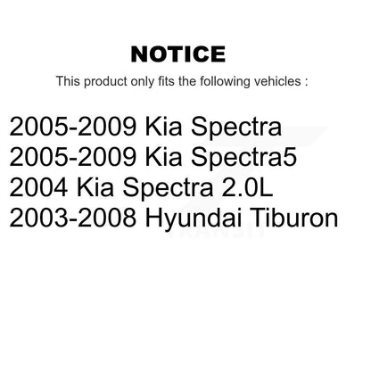 [Avant] Kit d'ensemble de bras de suspension et joint à rotule pour Kia Spectra Hyundai Tiburon Spectra5 KTR-102879