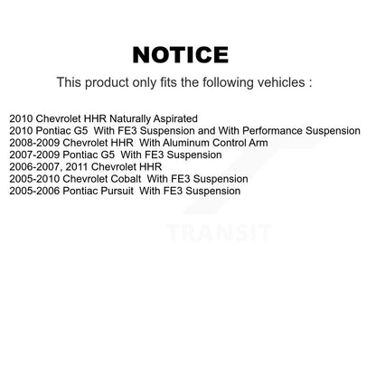 [Avant] Kit d'ensemble de bras de suspension et joint à rotule pour Chevrolet Cobalt HHR Pontiac G5 Pursuit KTR-102894