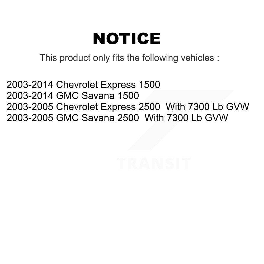 [Avant] Kit d'ensemble de bras de suspension et joint à rotule pour Chevrolet Express 1500 2500 GMC Savana KTR-102993