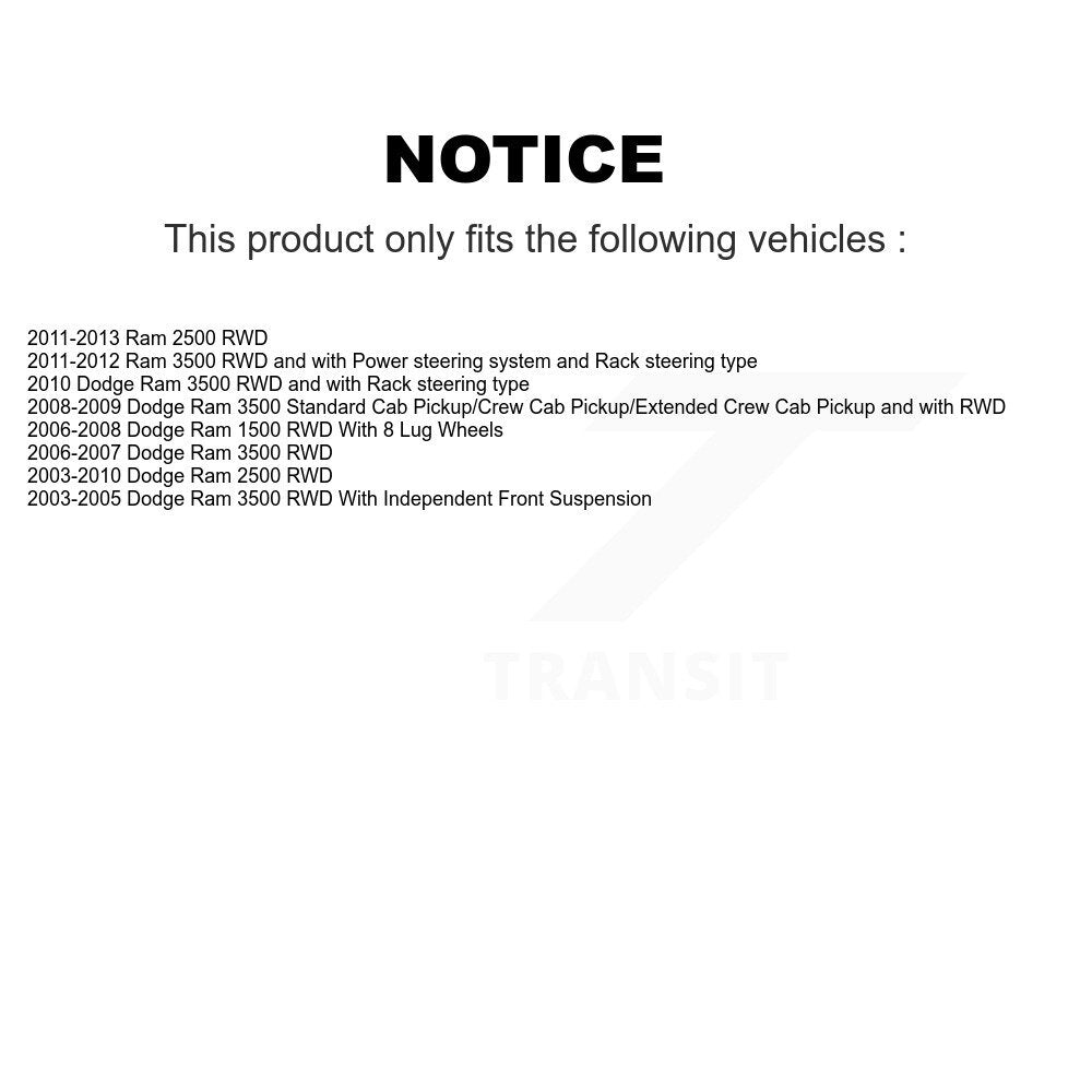 [Avant] Kit de Rotule de suspension pour Dodge Ram 2500 1500 3500 KTR-102996