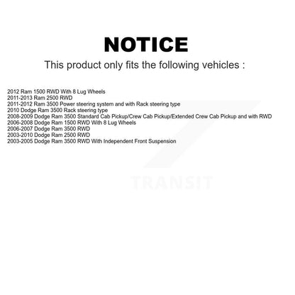 [Inférieur avant] Kit de Rotule de suspension pour Dodge Ram 2500 1500 3500 KTR-103028