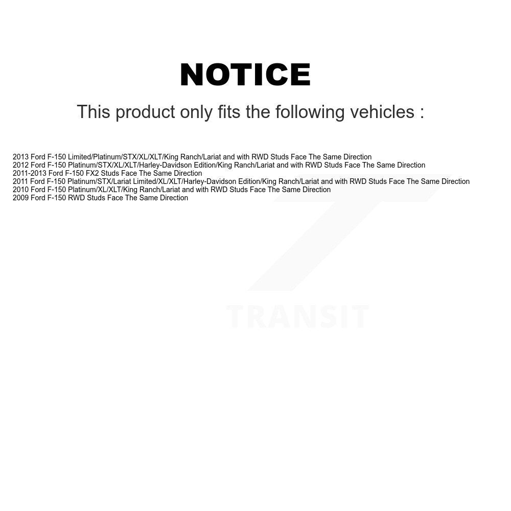 [Avant] Kit d'ensemble de bras de suspension et joint à rotule pour Ford F-150 Studs Face The Same Direction KTR-103078