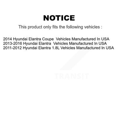 [Avant] Kit d'ensemble de bras de suspension et joint à rotule pour Hyundai Elantra Coupe Vehicles Manufactured In USA KTR-103111