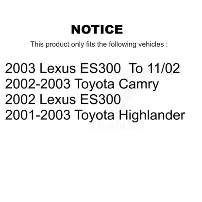 [Avant] Kit d'ensemble de bras de suspension et joint à rotule pour Toyota Camry Lexus ES300 KTR-103114