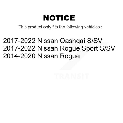[Avant] Kit d'ensemble de bras de suspension et joint à rotule pour Nissan Rogue Sport Qashqai KTR-103121