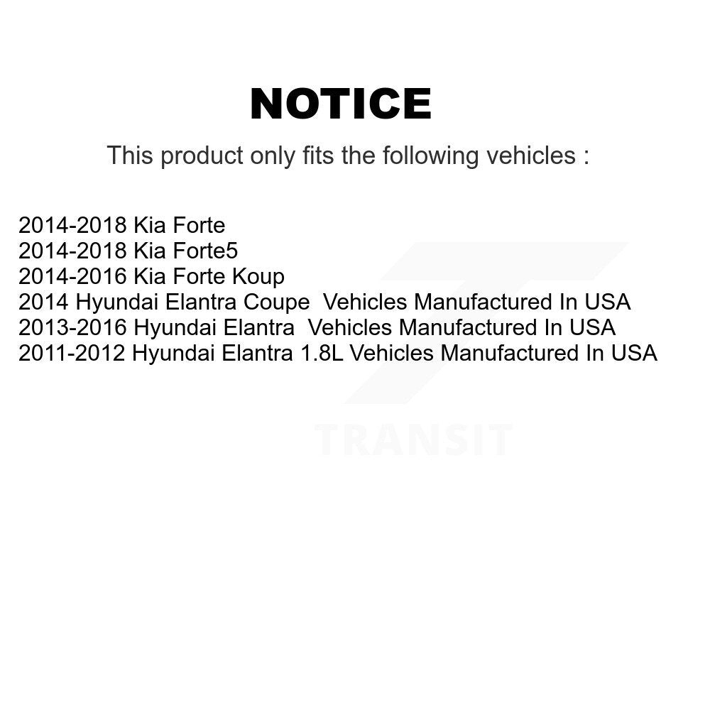 [Avant] Kit d'ensemble de bras de suspension et joint à rotule pour Hyundai Elantra Kia Forte Forte5 Koup Coupe KTR-103151