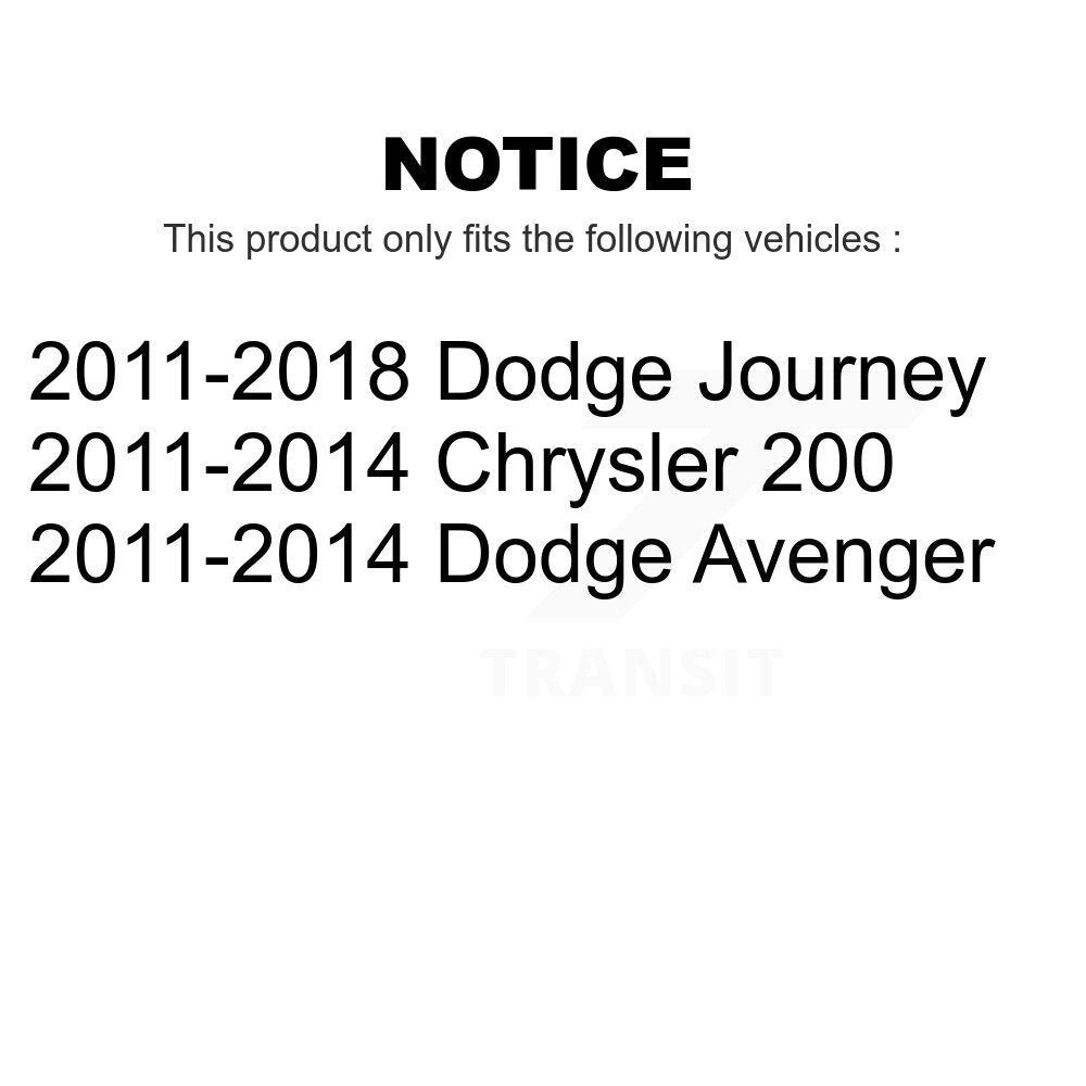 [Arrière] Kit d'ensemble de bras de suspension et joint à rotule pour Dodge Journey Chrysler 200 Avenger KTR-103169