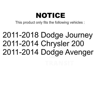 [Arrière] Kit d'ensemble de bras de suspension et joint à rotule pour Dodge Journey Chrysler 200 Avenger KTR-103169