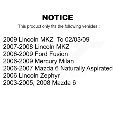 [Avant] Kit d'ensemble de bras de suspension et joint à rotule pour Ford Fusion Mercury Milan Lincoln MKZ Zephyr KTR-103257