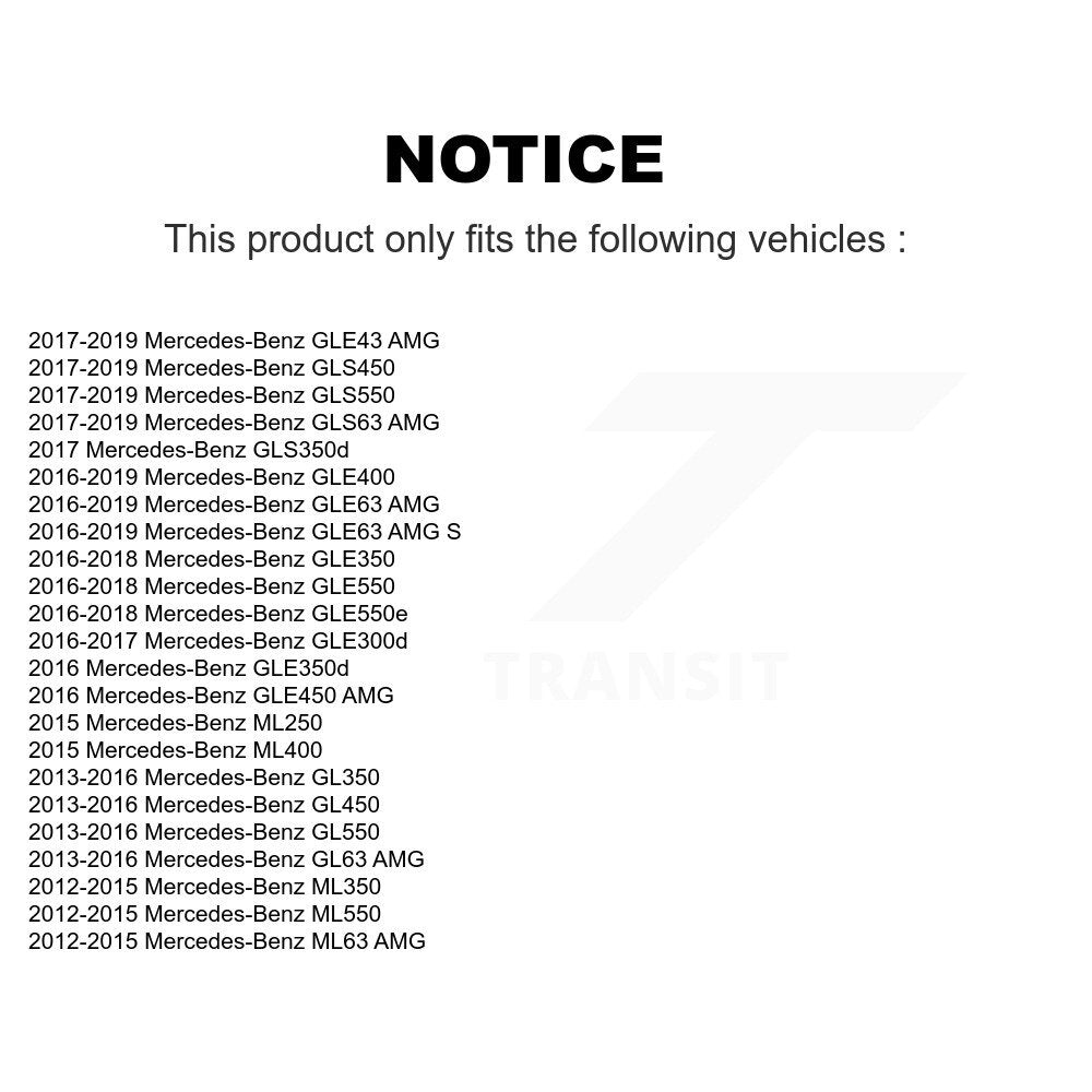 [Avant] Kit de biellette de barre stabilisatrice de suspension pour Mercedes-Benz ML350 GLE350 GLS450 GL450 GLE43 AMG GL550 GLS550 GL350 GLE400 GLE450 GLE63 S ML400 ML550 ML250 GLS63 GL63 ML63 GLE300d GLE550e GLE550 GLS350d KTR-103268
