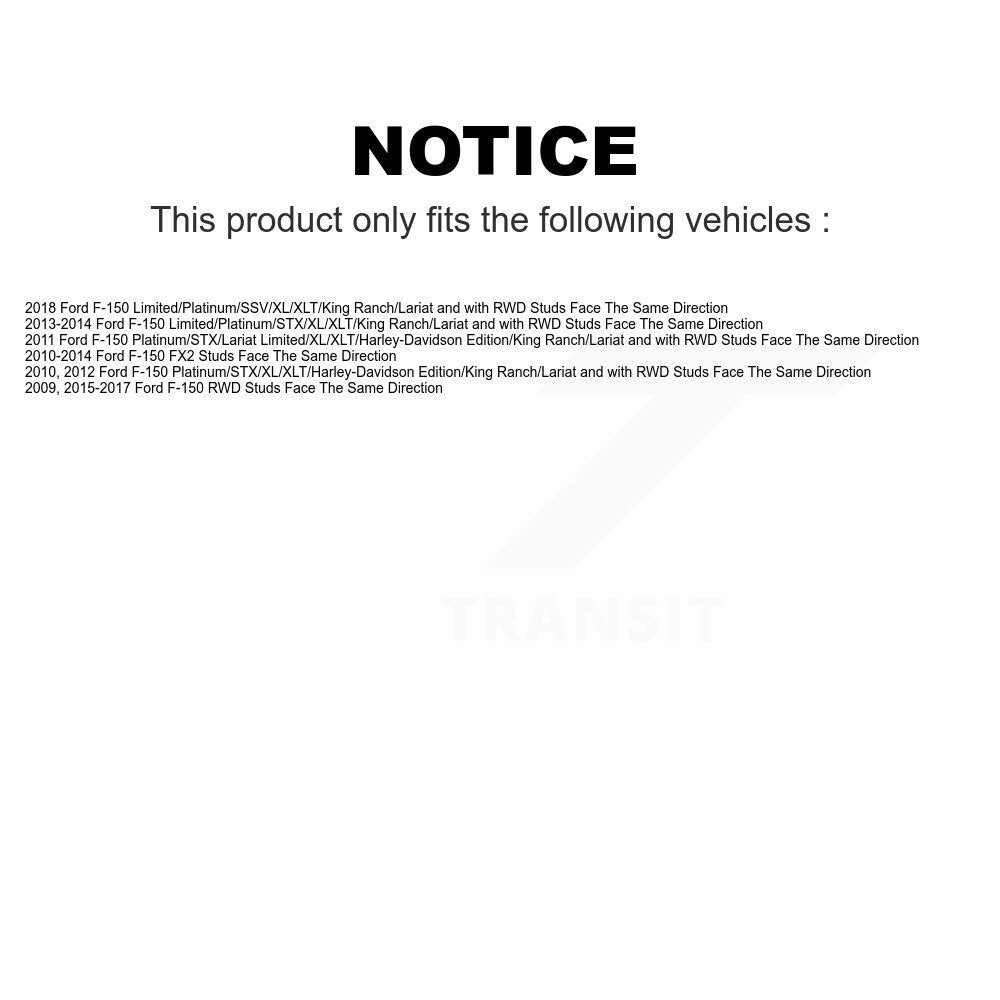 [Avant] Kit de biellette de barre stabilisatrice de suspension pour Ford F-150 Studs Face The Same Direction KTR-103270