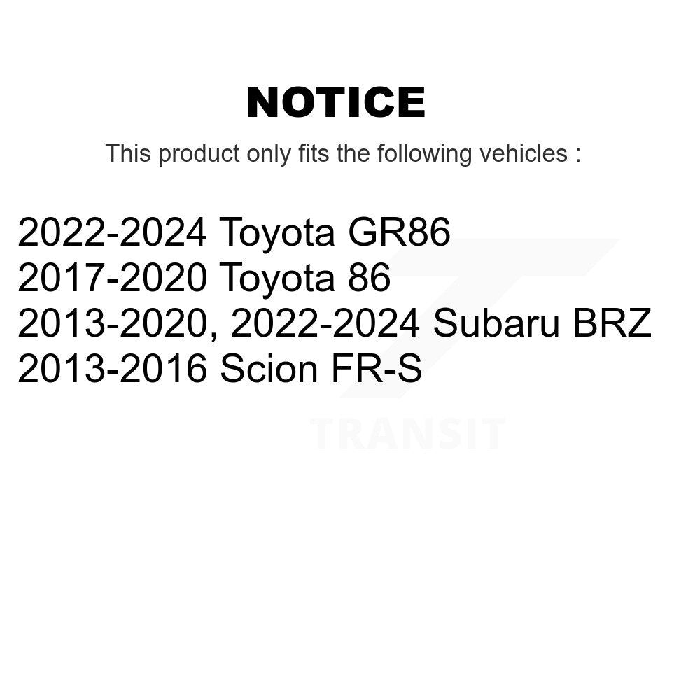 [Avant] Kit de biellette de barre stabilisatrice de suspension pour Scion FR-S Subaru BRZ Toyota 86 KTR-103272