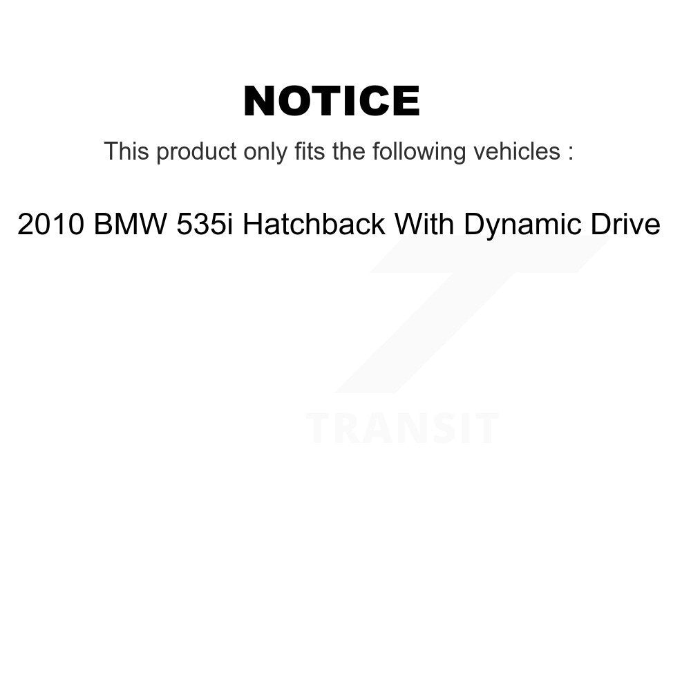 [Avant + Arrière] Kit de biellette de barre stabilisatrice de suspension pour 2010 BMW 535i Hatchback avec Dynamic Drive KTR-103284