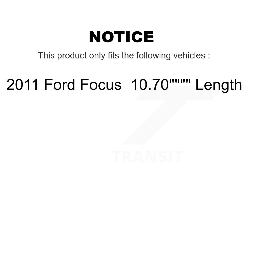 [Avant + Arrière] Kit de biellette de barre stabilisatrice de suspension pour 2011 Ford Focus 10.70" longueur KTR-103286