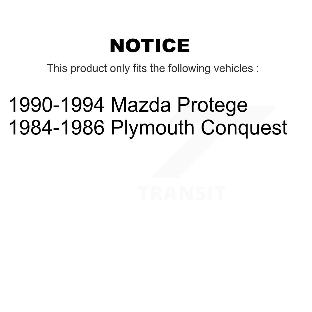 [Avant + Arrière] Kit de biellette de barre stabilisatrice de suspension pour Mazda Protege Plymouth Conquest KTR-103298