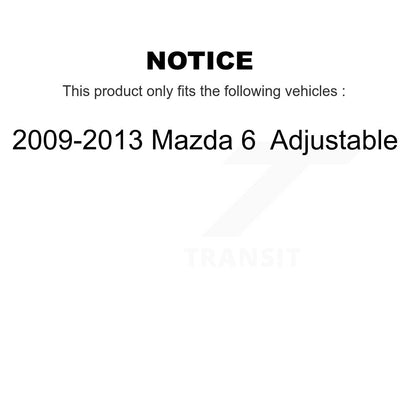 [Avant] Kit d'ensemble de bras de suspension et joint à rotule pour 2009-2013 Mazda 6 Adjustable KTR-103327