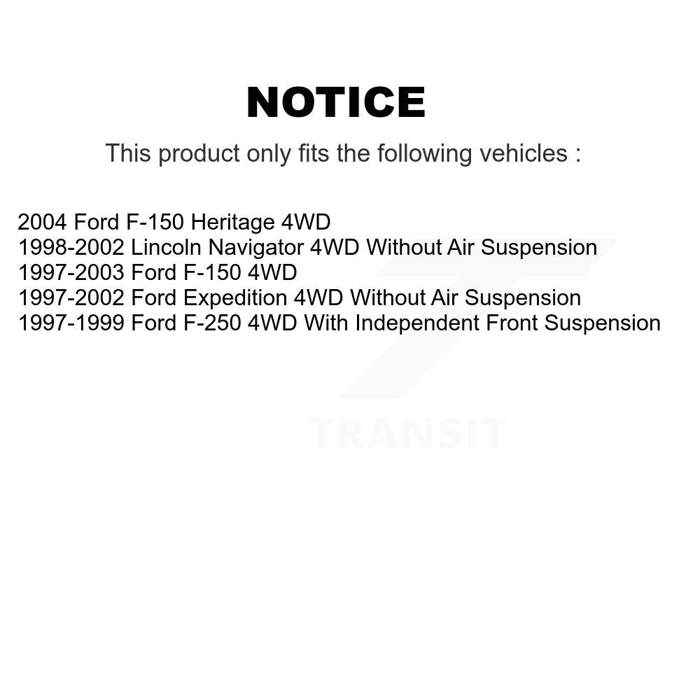 [Avant] Kit d'ensemble de bras de suspension et joint à rotule pour Ford F-150 Expedition Lincoln Navigator Heritage F-250 4WD KTR-103400