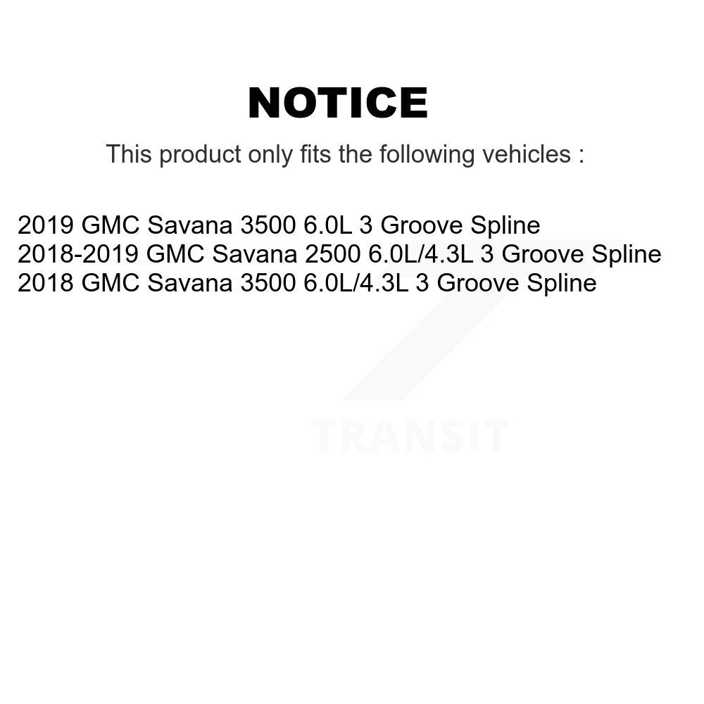 [Avant] Kit d'ensemble de bras de suspension et joint à rotule pour GMC Savana 3500 2500 3 Groove Spline KTR-103455