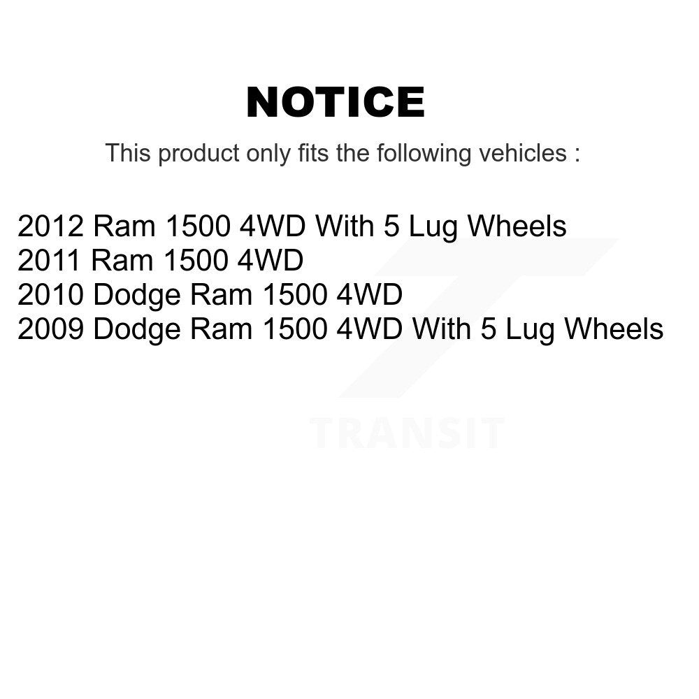 [Avant] Kit d'ensemble de bras de suspension et joint à rotule pour Ram 1500 Dodge 4WD KTR-103518