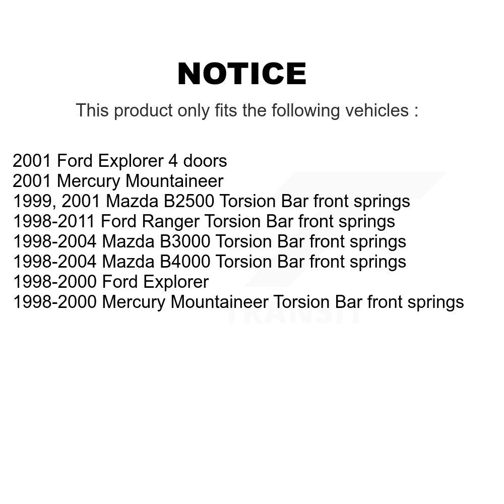 [Avant] Kit d'ensemble de bras de suspension et joint à rotule pour Ford Ranger Explorer Mazda Mercury Mountaineer B3000 B4000 B2500 KTR-103538