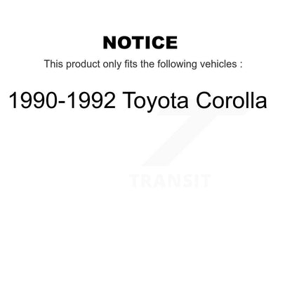 [Avant + Arrière] Kit de biellette de barre stabilisatrice de suspension pour 1990-1992 Toyota Corolla KTR-103720