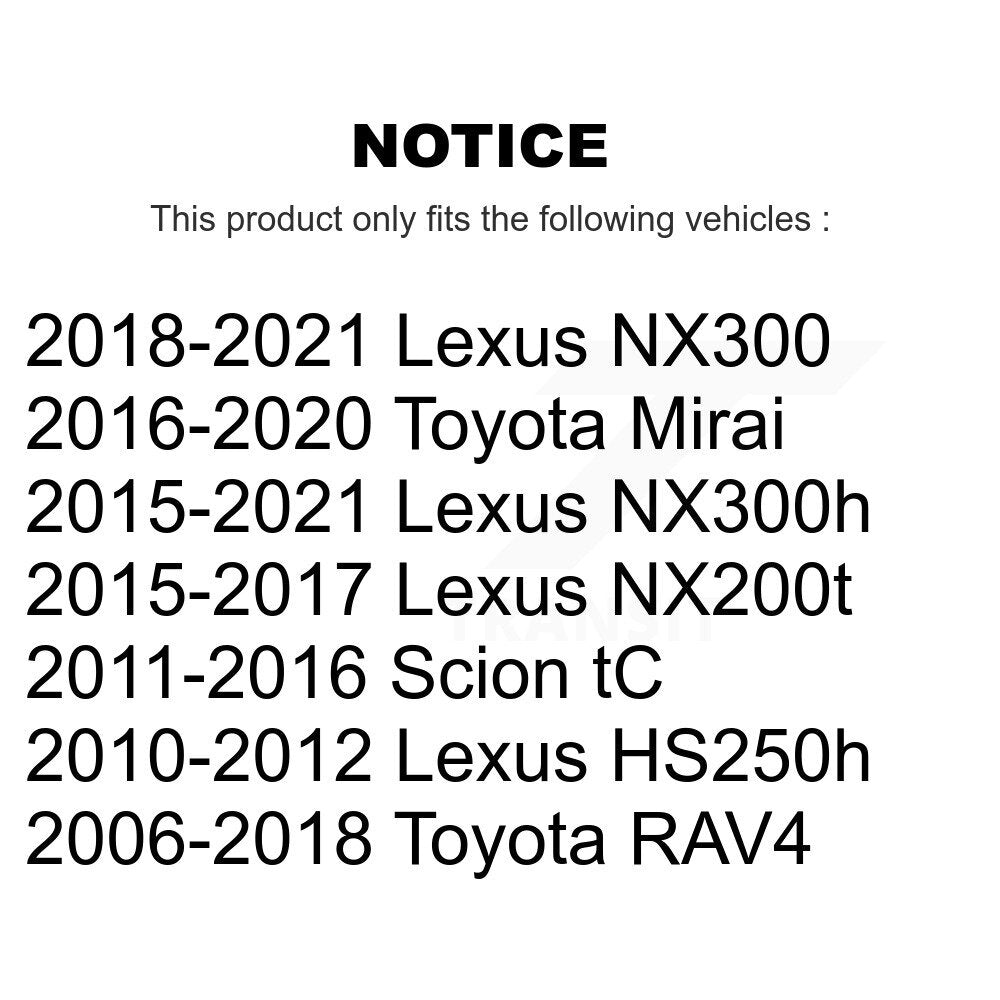 [Avant] Kit d'extrémité de biellette de direction pour Toyota RAV4 Lexus NX200t Scion tC NX300 NX300h HS250h Mirai KTR-103792