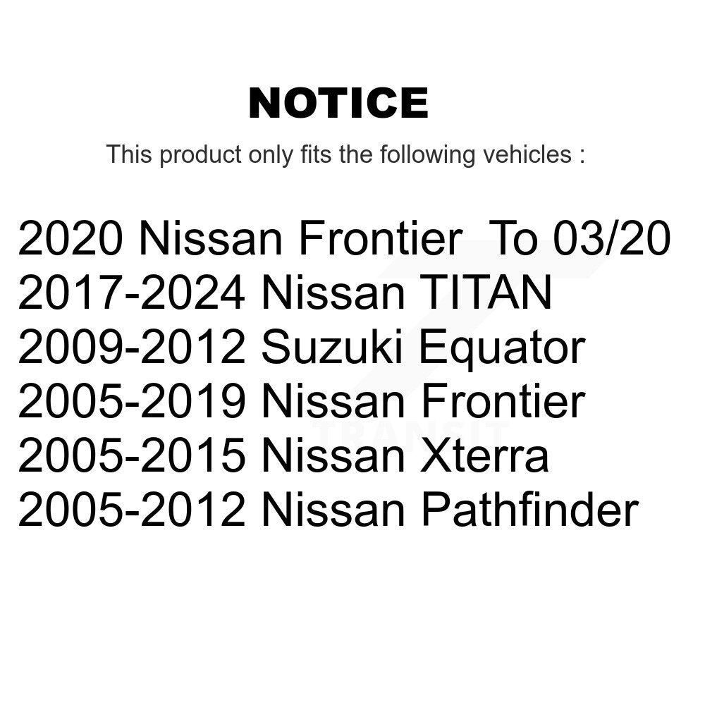 [Avant] Kit d'extrémité de biellette de direction pour Nissan Frontier Pathfinder Xterra KTR-103800