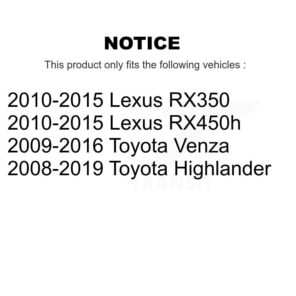 [Avant] Kit d'extrémité de biellette de direction pour Toyota Highlander Lexus RX350 Venza RX450h KTR-103843