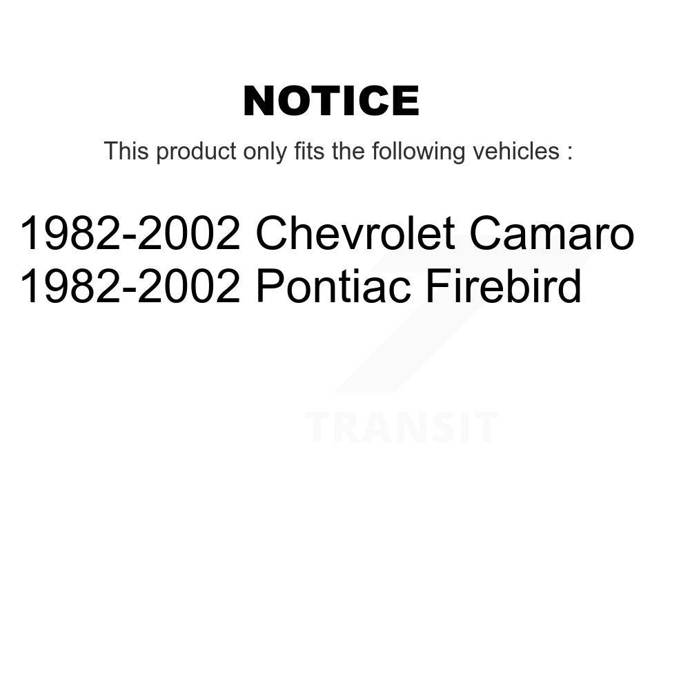 [Avant + Arrière] Kit de biellette de barre stabilisatrice de suspension pour 1982-2002 Chevrolet Camaro Pontiac Firebird KTR-103928